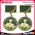 Nickel plated metal embossing medal award badge
